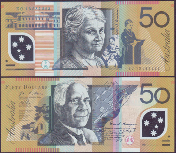 2013 Australia $50 Stevens/Parkinson (Unc) L001884